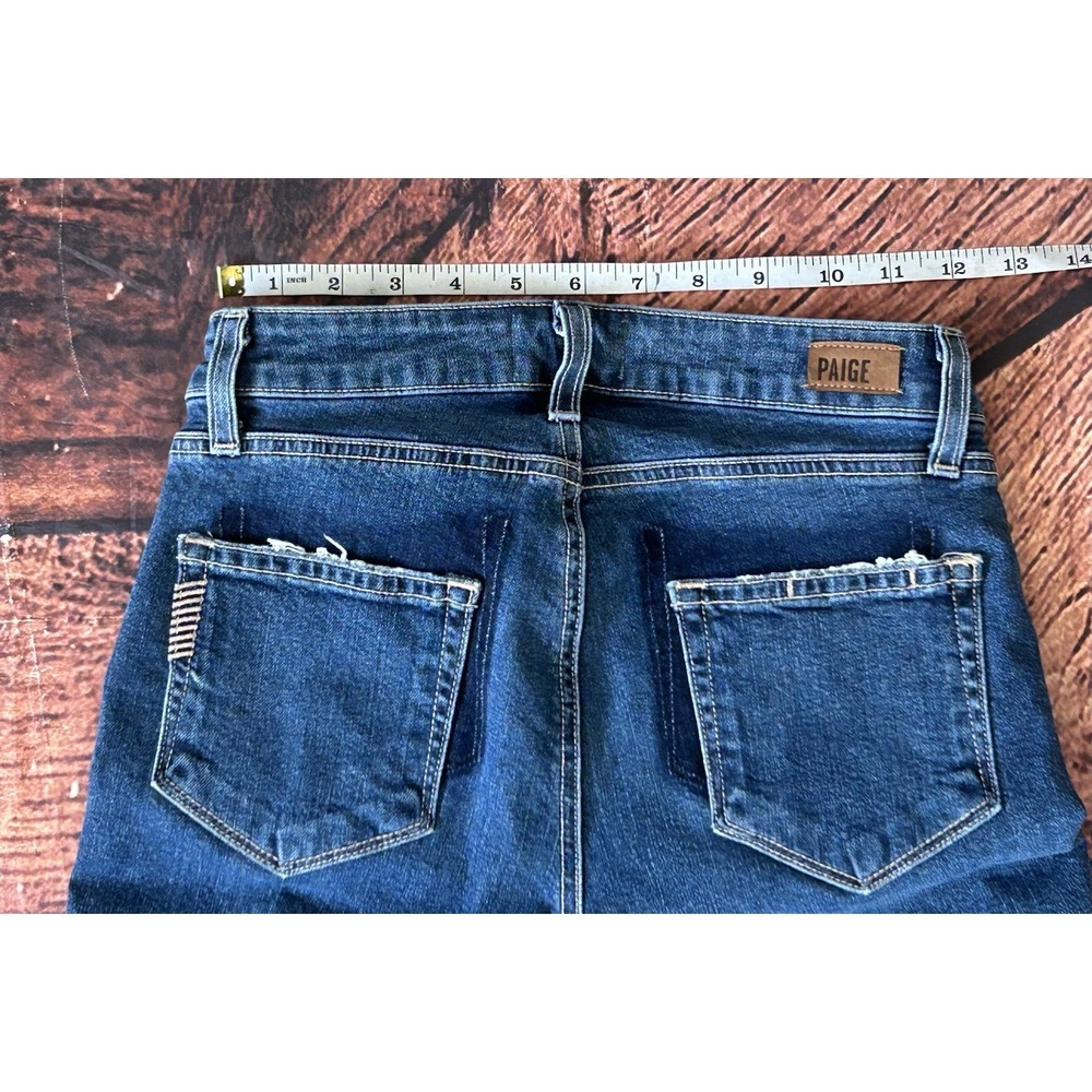 PAIGE Vintage Julia Jeans Felice Wash Fray Hem Women's Size 25 Denim - Picture 9 of 13